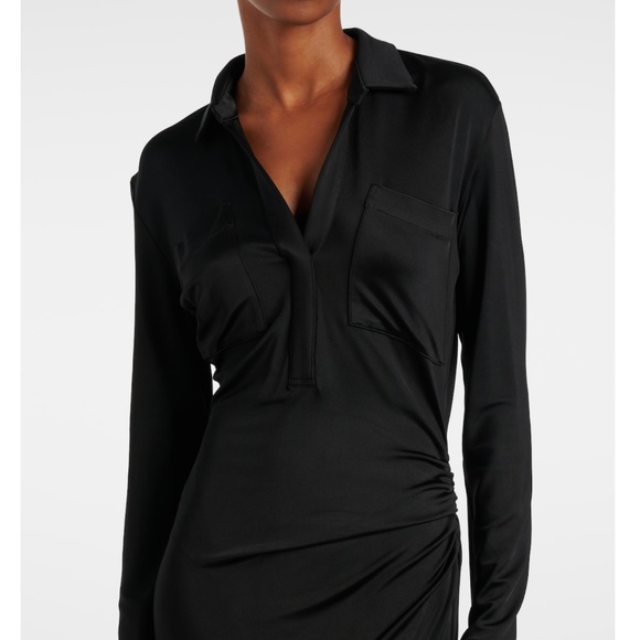 TOVE Iana V-neck Maxi Jersey Ruched Maxi Dress Size 10 - Picture 3 of 16